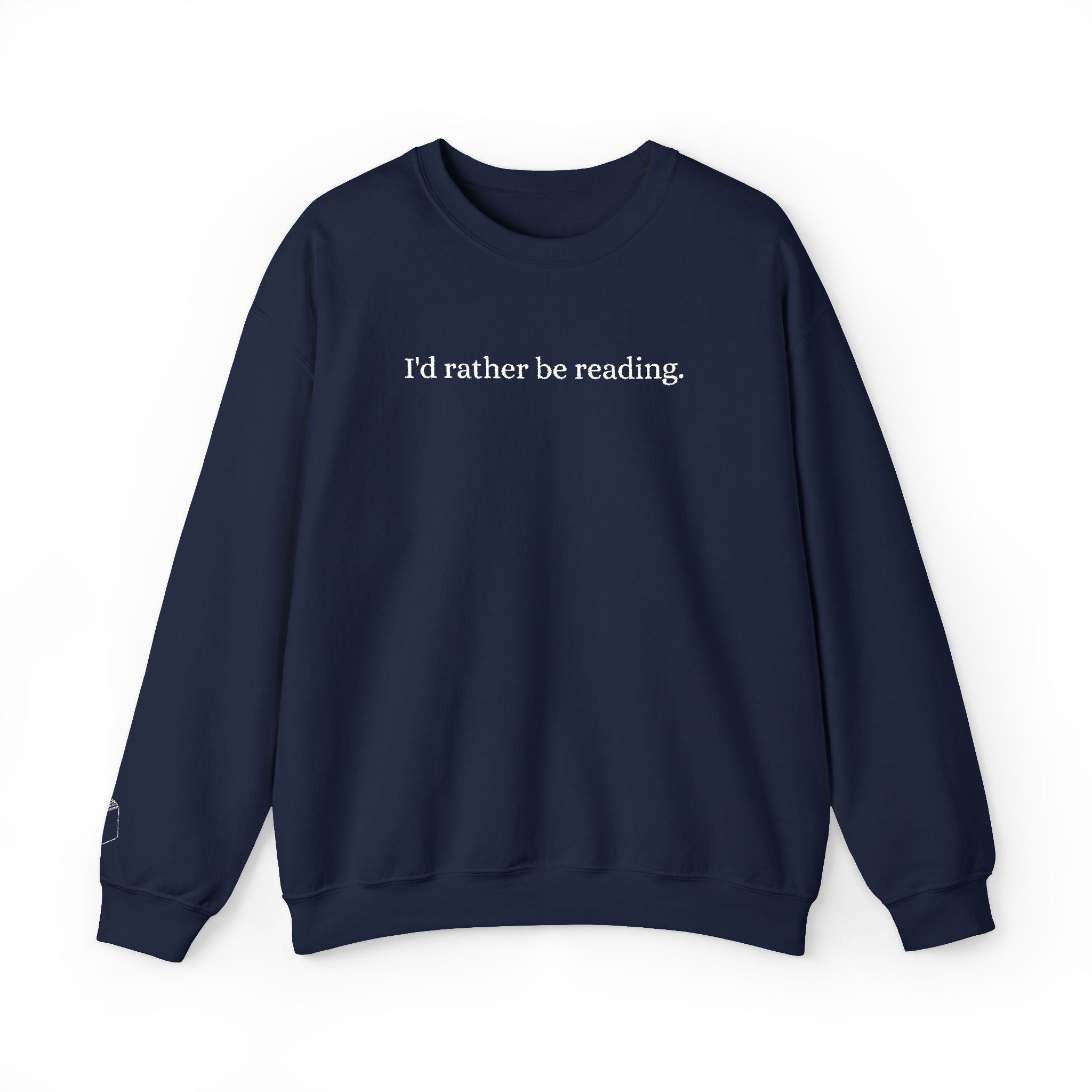 Embroidered "I'd Rather Be Reading" Crewneck