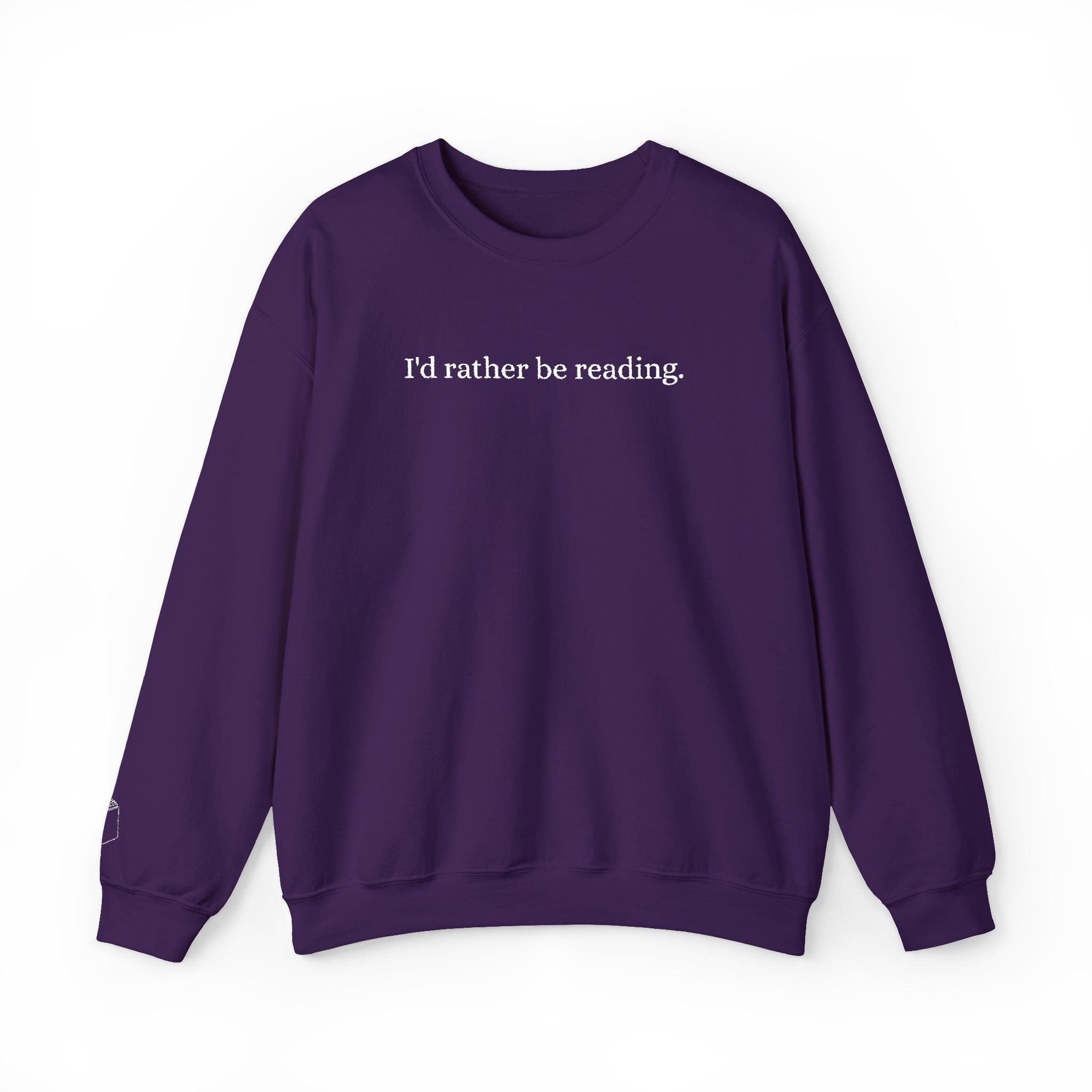 Embroidered "I'd Rather Be Reading" Crewneck