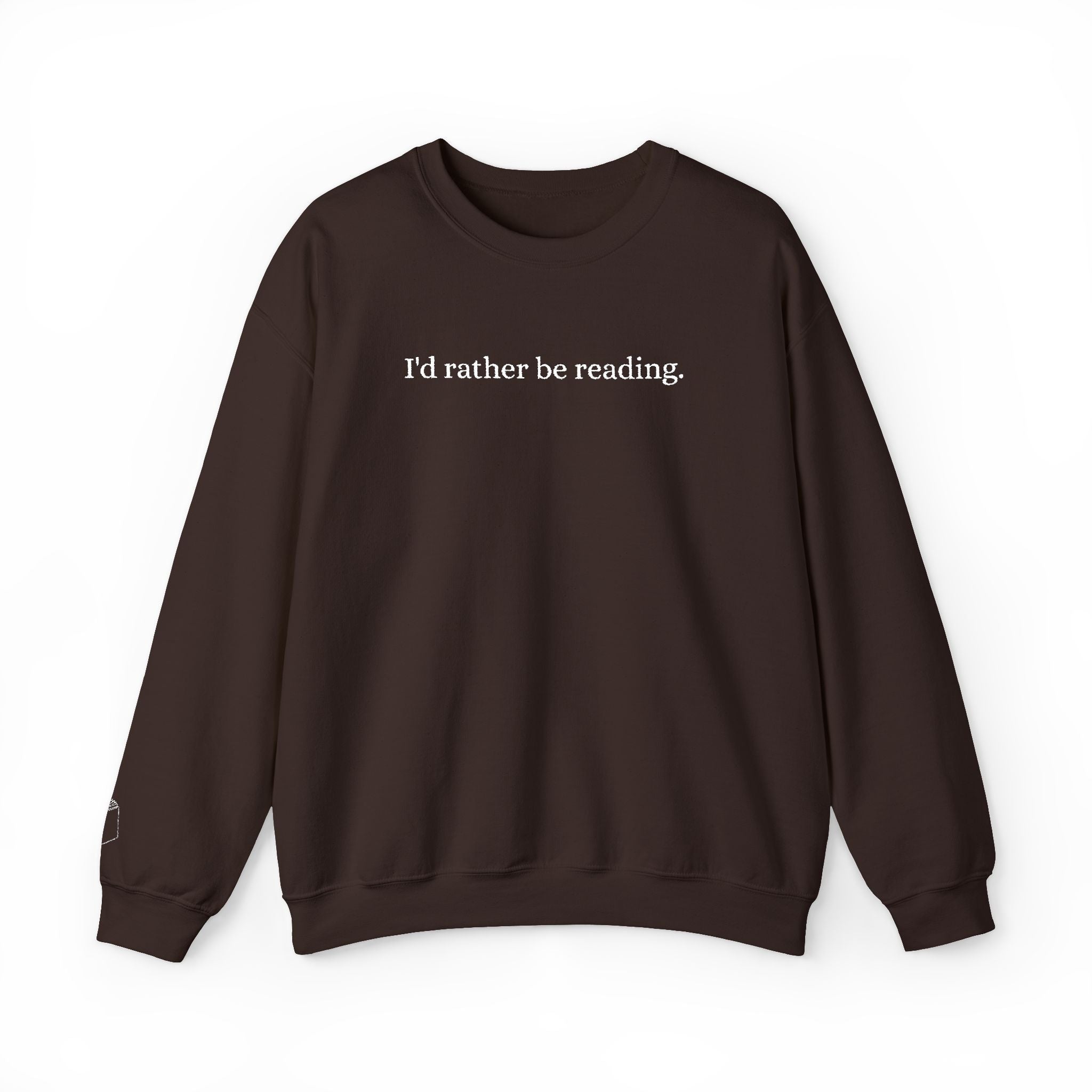 Embroidered "I'd Rather Be Reading" Crewneck