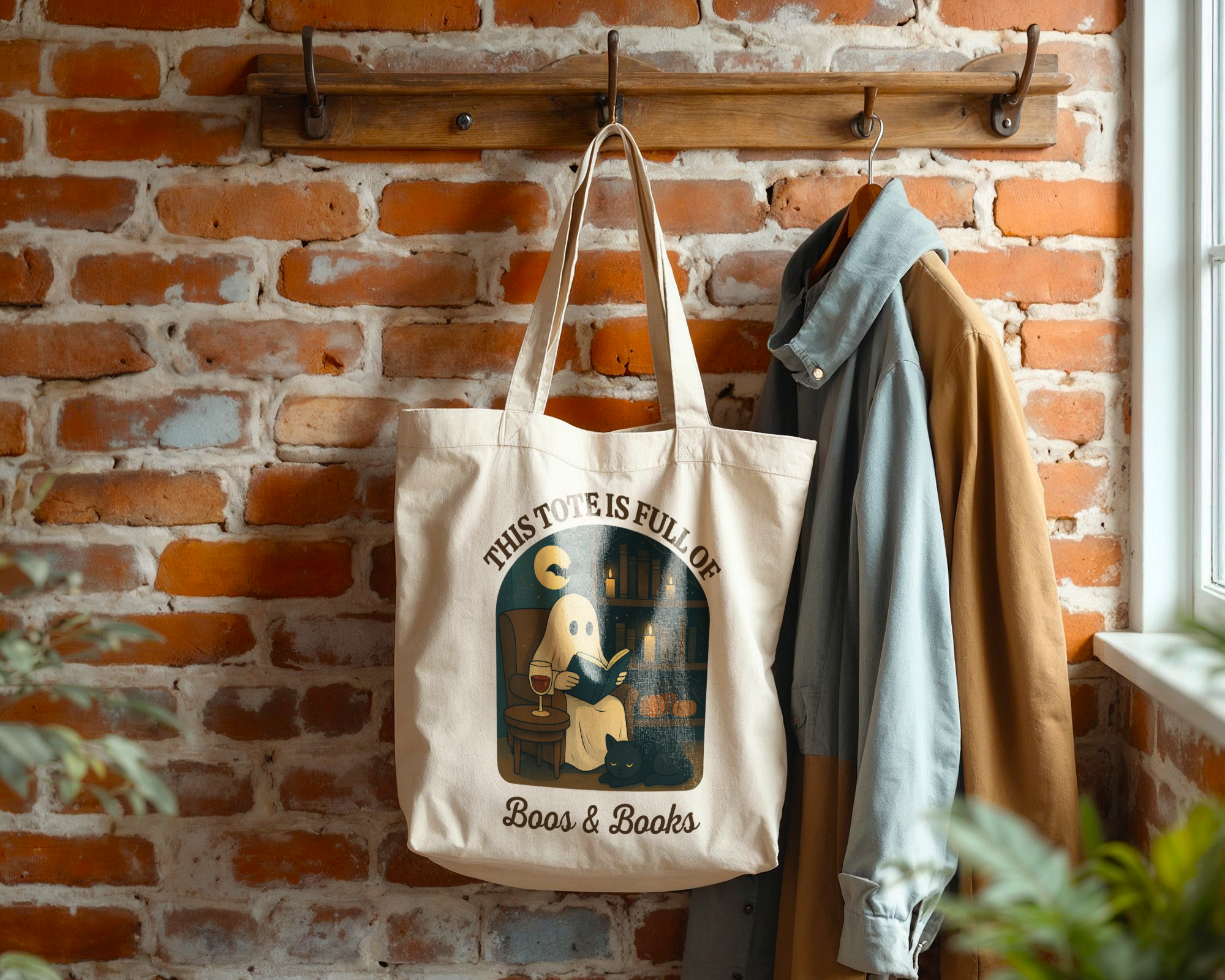 Spooky Book Lover's Tote Bag