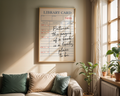 Vintage Library Card Wall Art - Between the Pages of a Book Is a Lovely Place to Be
