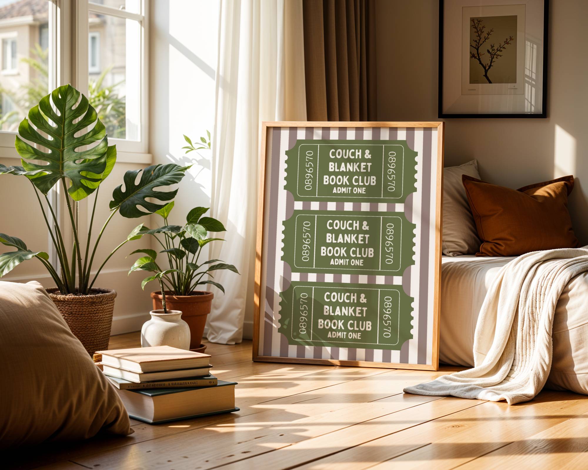 Admit One Ticket Wall Art - Couch & Blanket Book Club