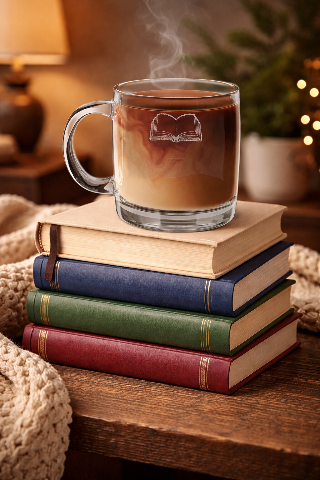 One More Chapter Glass Coffee Mug