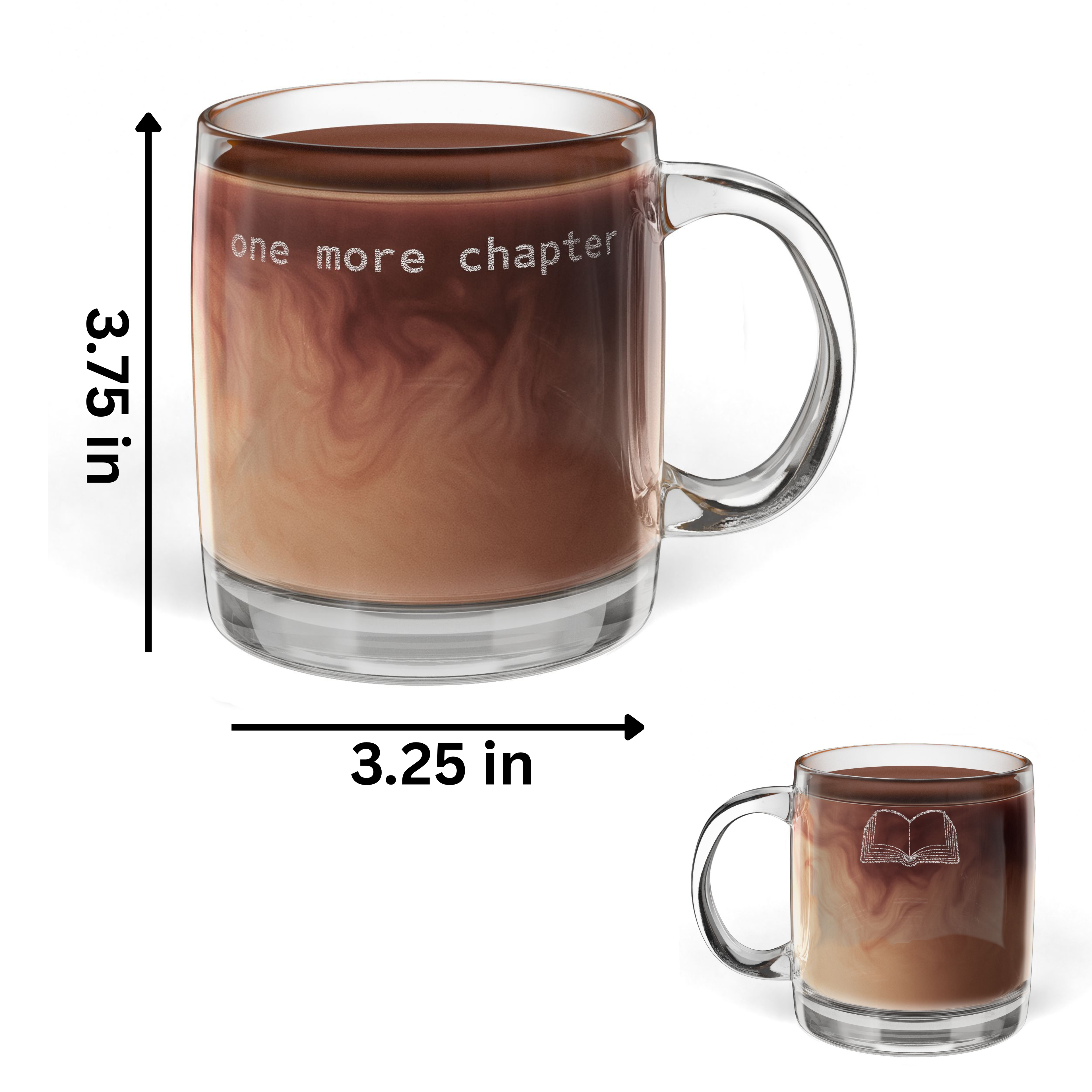 One More Chapter Glass Coffee Mug