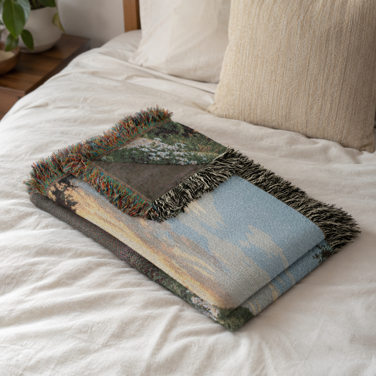 Fantasy Landscape Woven Blanket