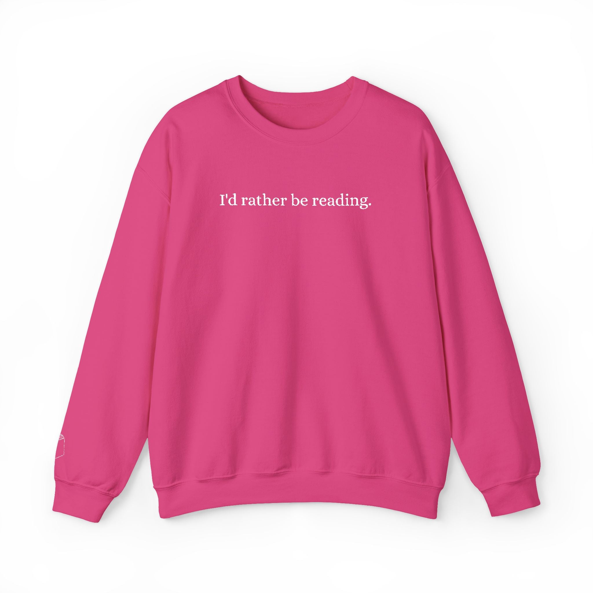 Embroidered "I'd Rather Be Reading" Crewneck