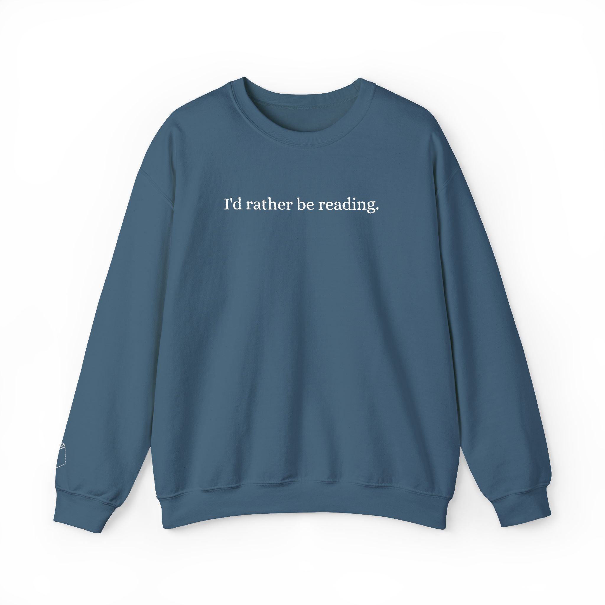 Embroidered "I'd Rather Be Reading" Crewneck